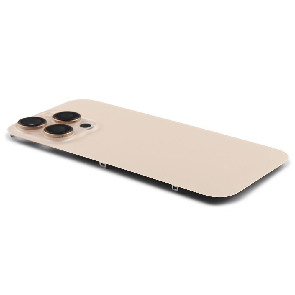 Apple Achterkant incl. cameralens, flitser en draadloos laden voor iPhone 16 Pro Gold Titanium Pulled