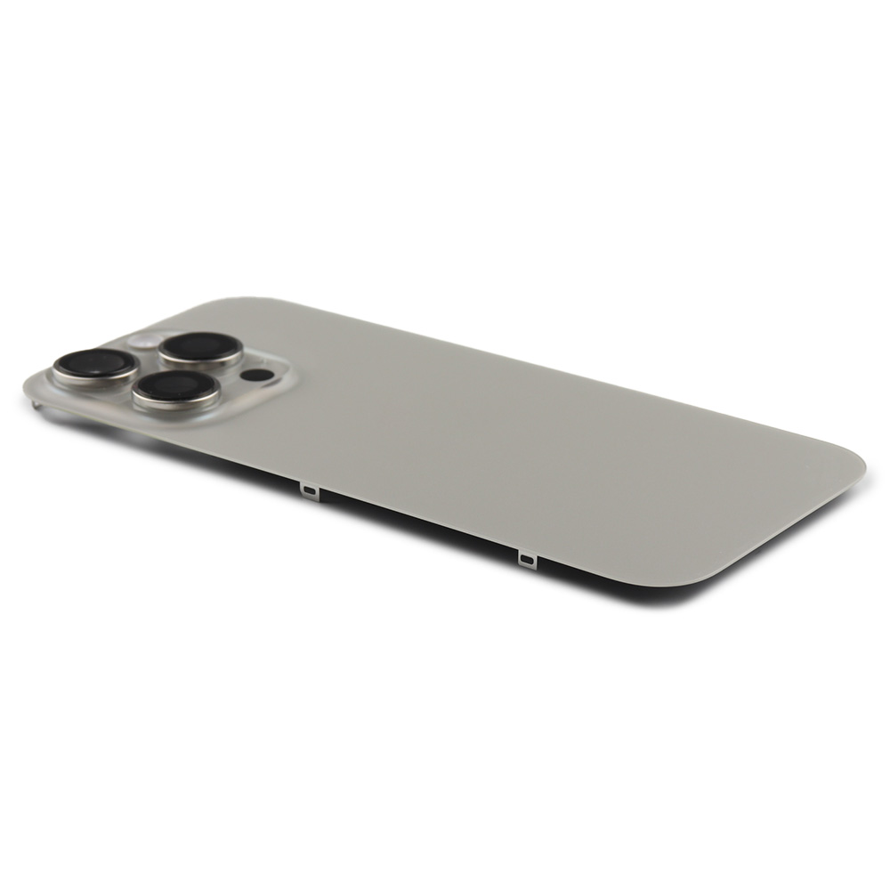 Apple Achterkant incl. cameralens, flitser en draadloos laden voor iPhone 16 Pro Naturel Titanium Titanium Pulled