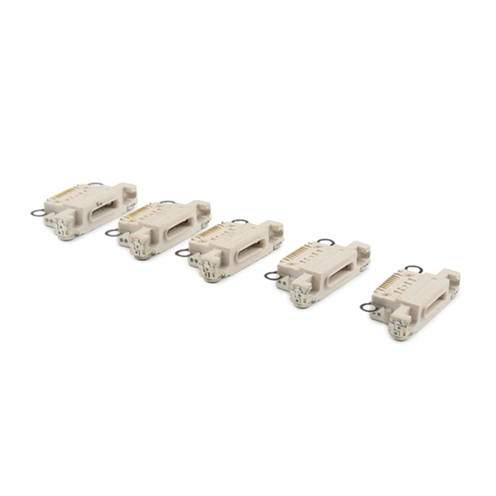 Apple Oplaadpoort (5 stuks, solderen vereist) voor iPhone 14/14 Plus Wit OEM-Equivalent