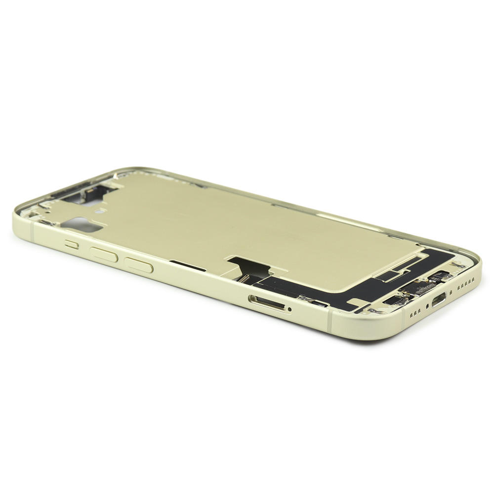 Apple Middenframe met aan/uit- en volumeknop voor iPhone 15 (EU Version) Geel Titanium Pulled