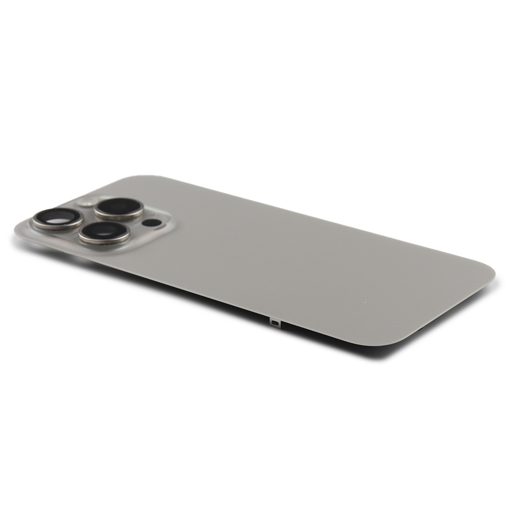 Apple Achterkant incl. cameralens, flitser en draadloos laden voor iPhone 15 Pro (EU Version) Naturel Titanium Pulled