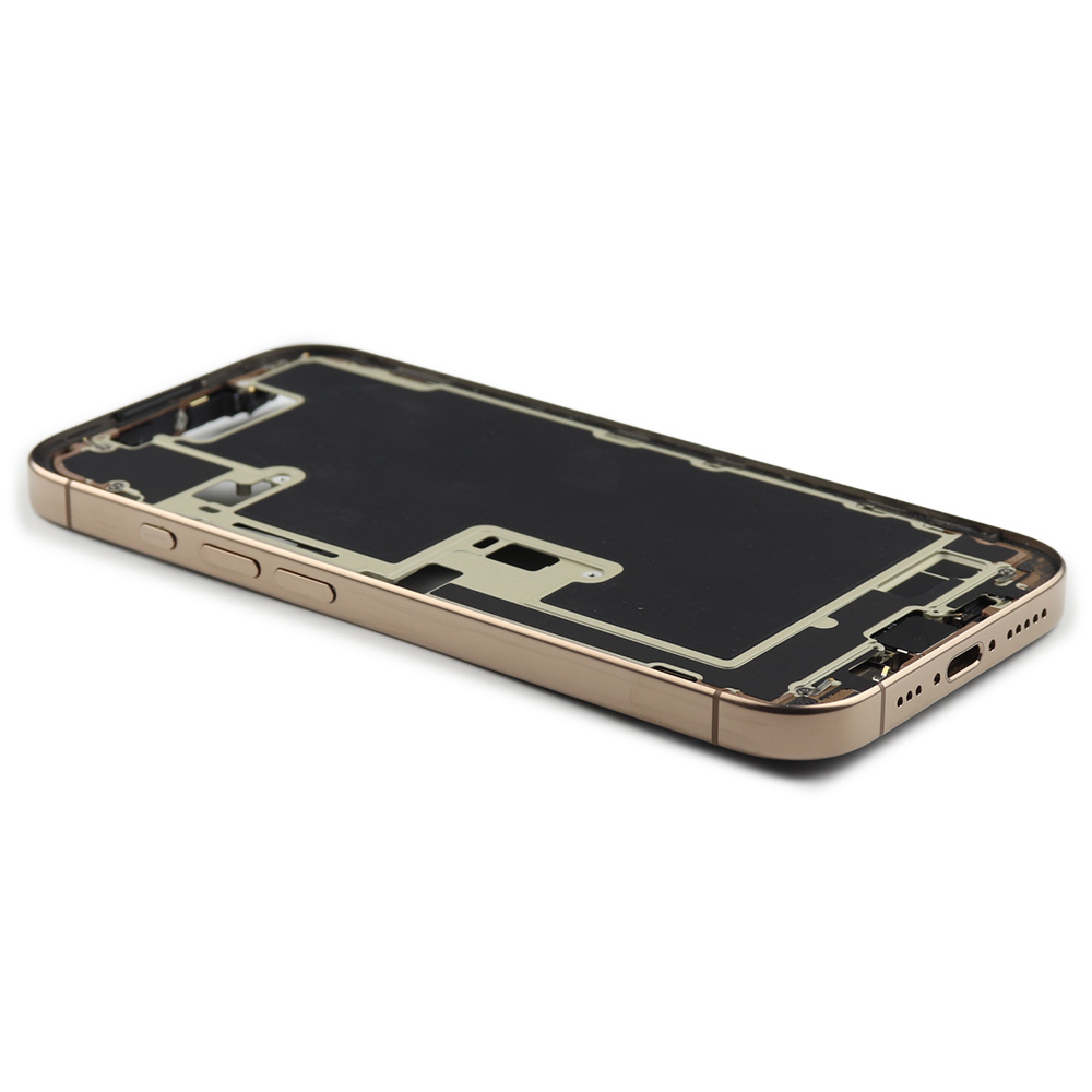 Apple Middle Frame met Power And Volumeknop (US Version) voor iPhone 16 Pro Gold Titanium Pulled