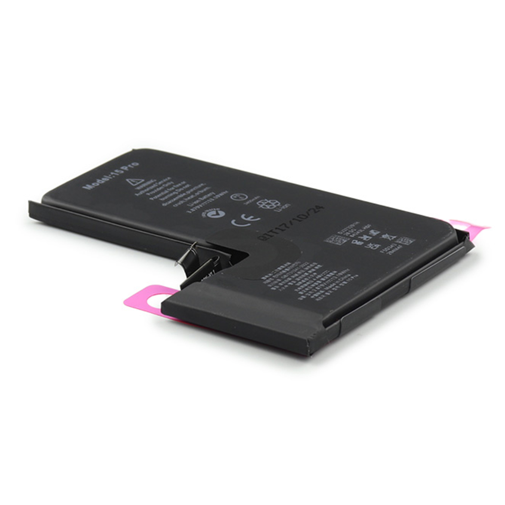 Apple FDX Akku (Adhesive mukana) suuri kapasiteetti (3400mAh) iPhone 15 Pro OEM-Equivalent
