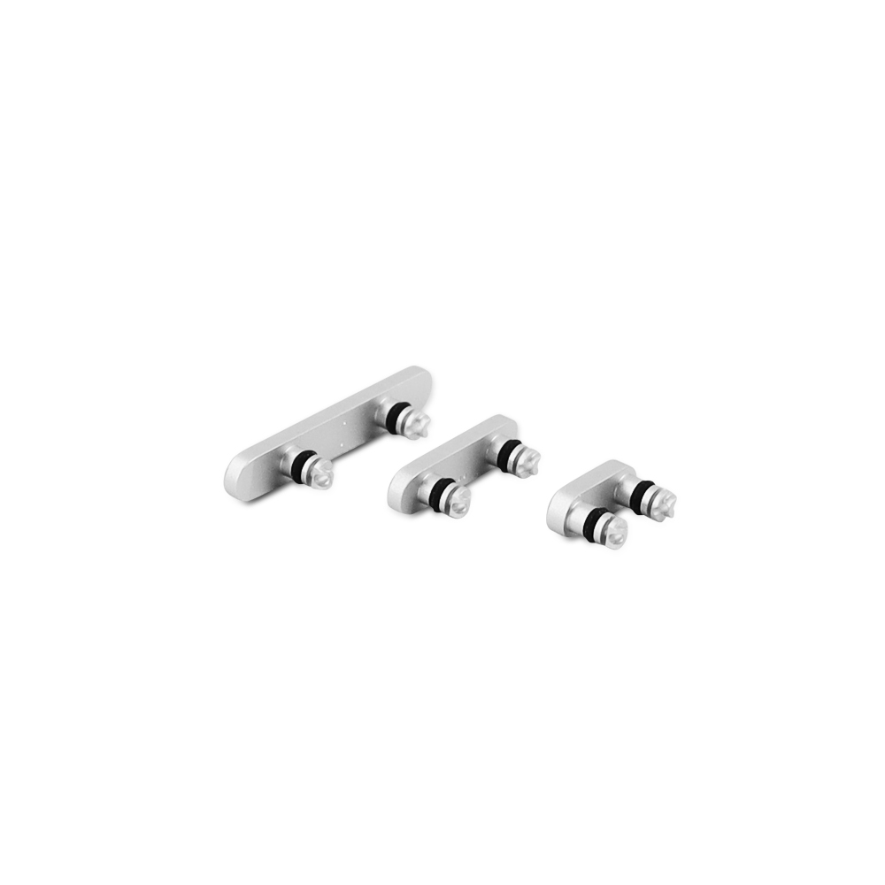 Apple behuizing Buttons voor Apple iPhone 17 Pro Zilver OEM-Equivalent
