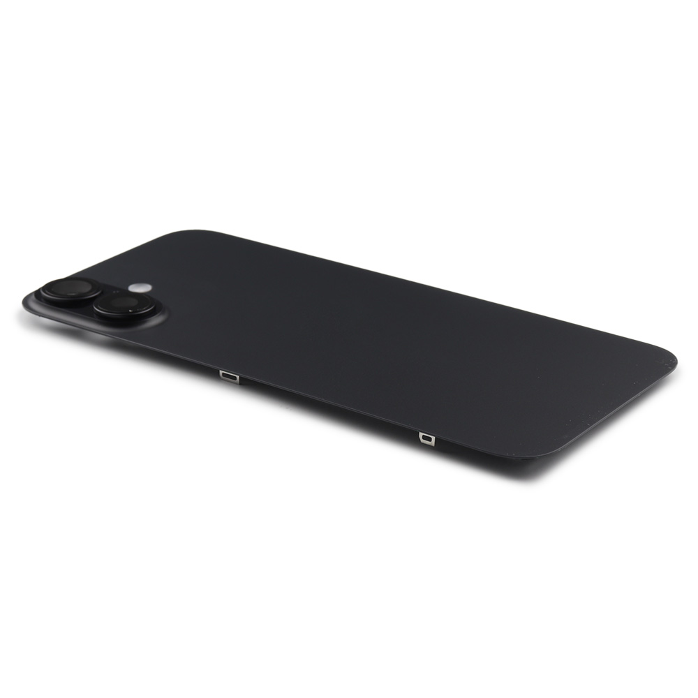 Apple Achterkant incl. cameralens, flitser en draadloos laden voor iPhone 16 Plus Zwart Pulled