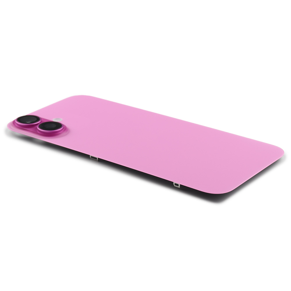 Apple Achterkant incl. cameralens, flitser en draadloos laden voor iPhone 16 Plus Roze Pulled