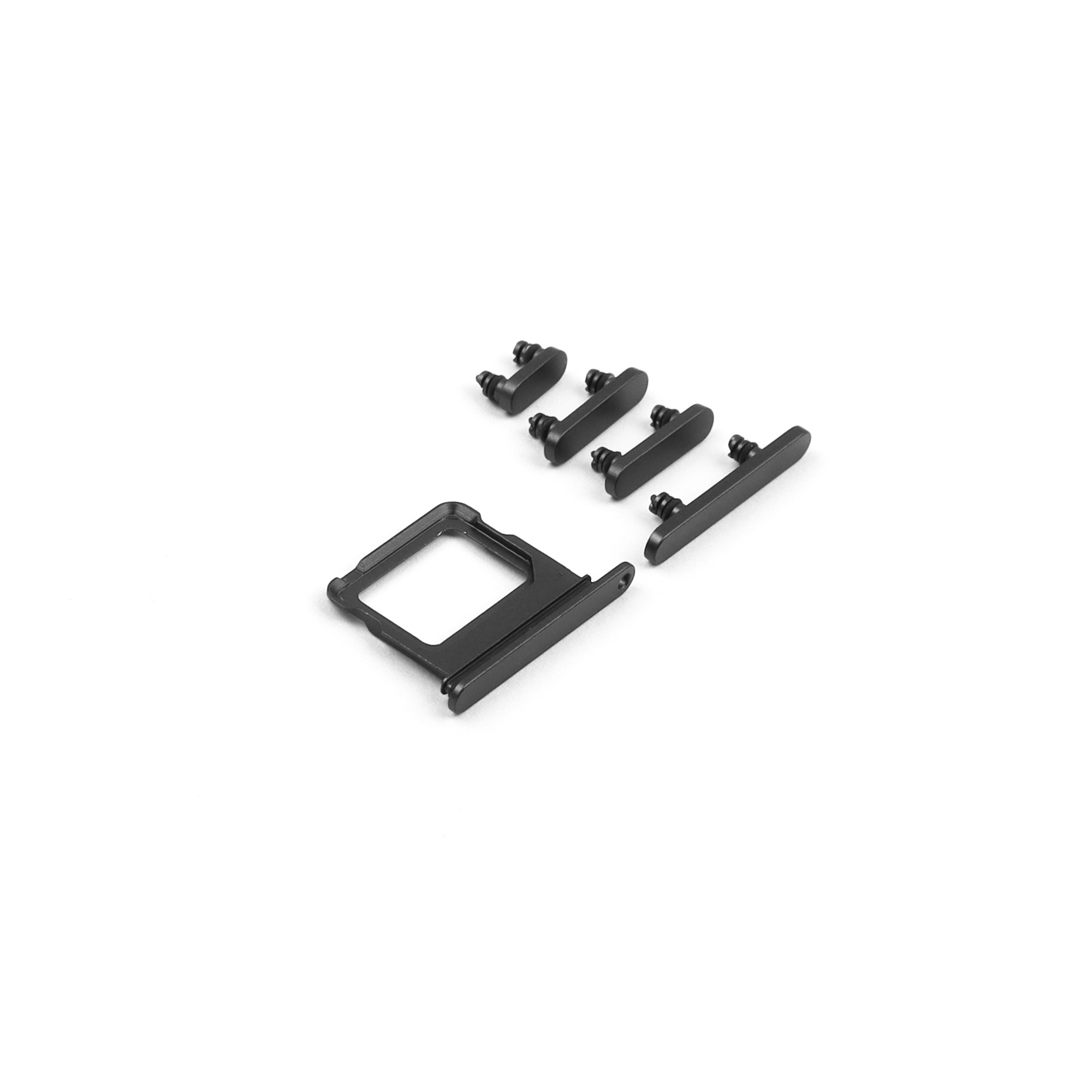 Apple behuizing Buttons voor Apple iPhone 17 Zwart OEM-Equivalent