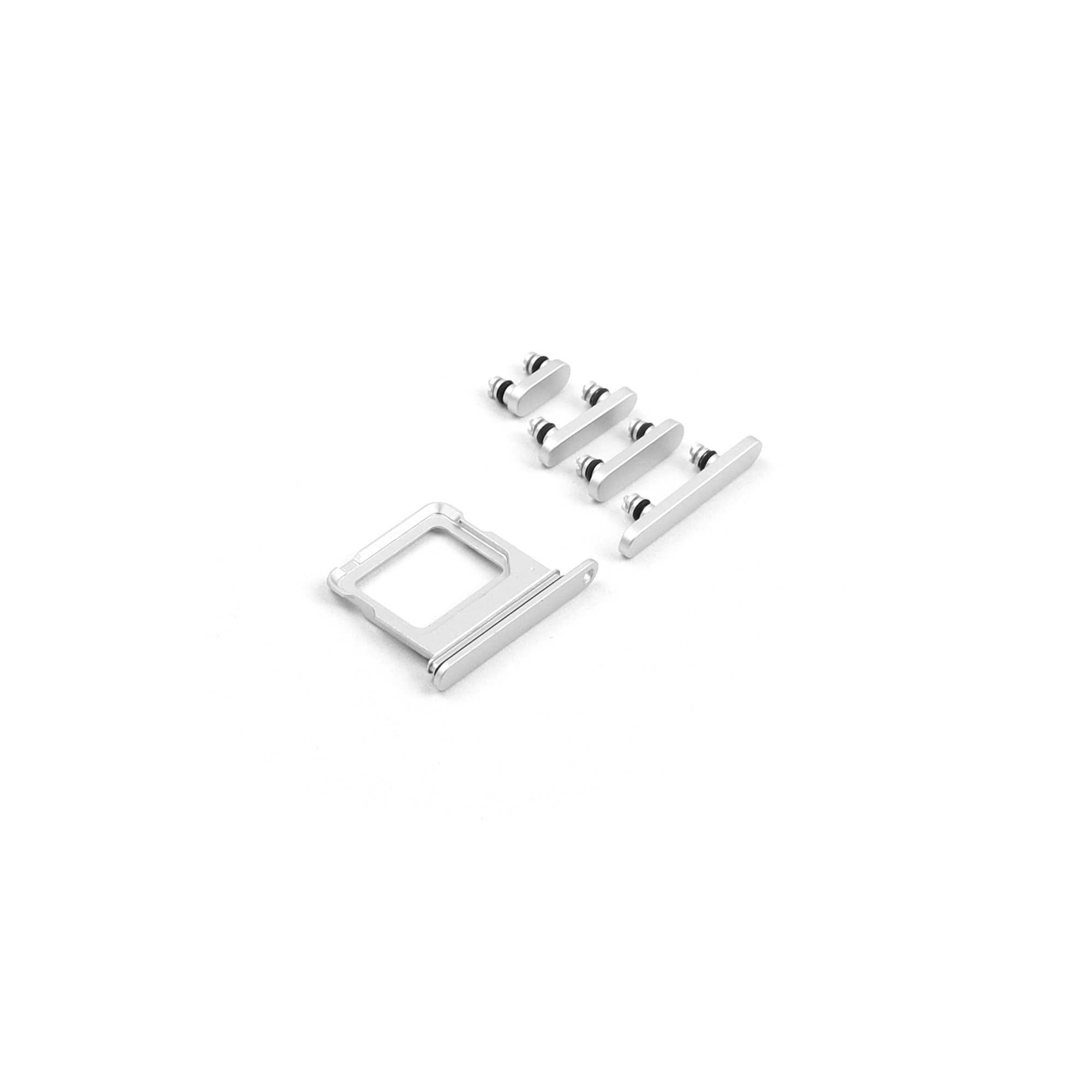 Apple behuizing Buttons voor Apple iPhone 17 Wit OEM-Equivalent
