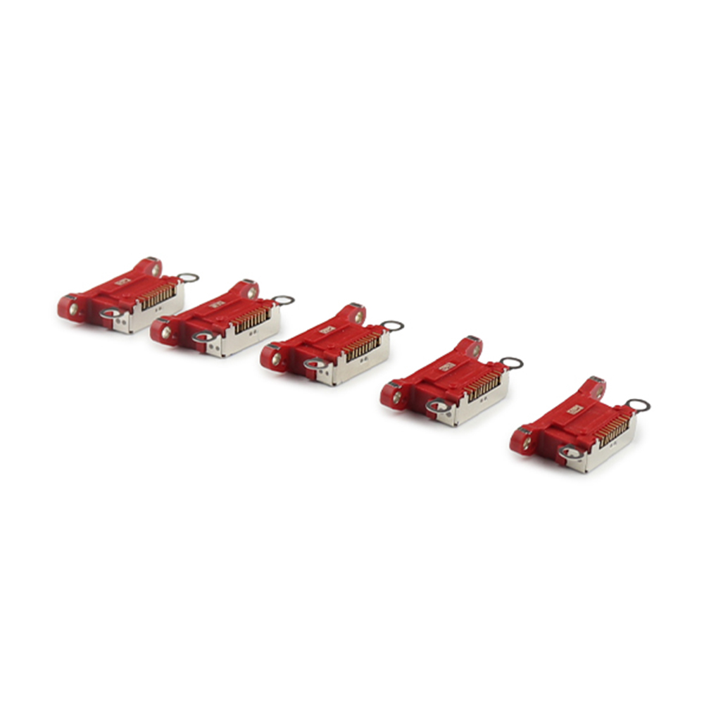 Apple Oplaadpoort (5 stuks, solderen vereist) voor iPhone 13/13 mini Rood OEM-Equivalent