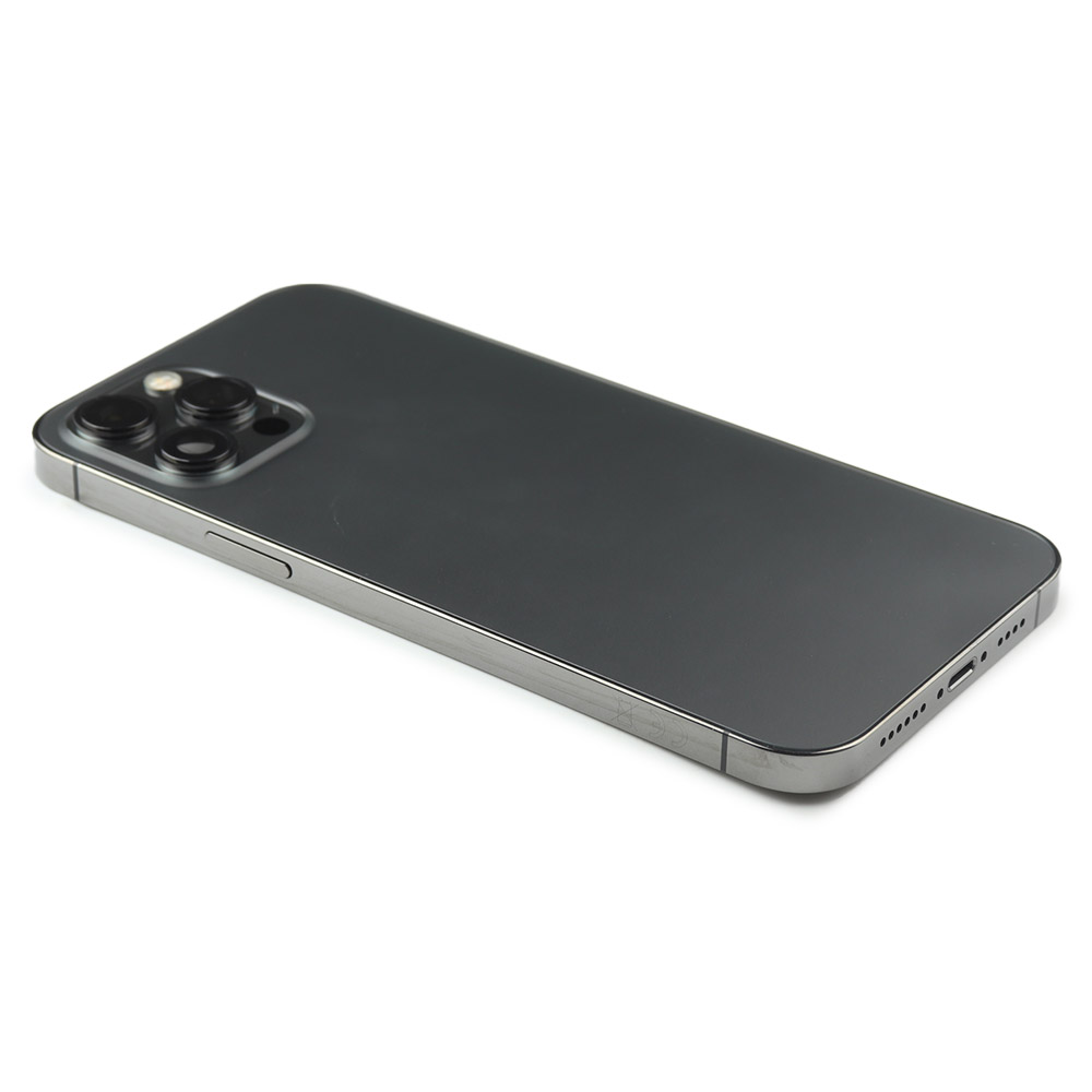 Apple Achterbehuizing met kleine onderdelen (EU-versie) voor iPhone 12 Pro Max Zwart Pulled
