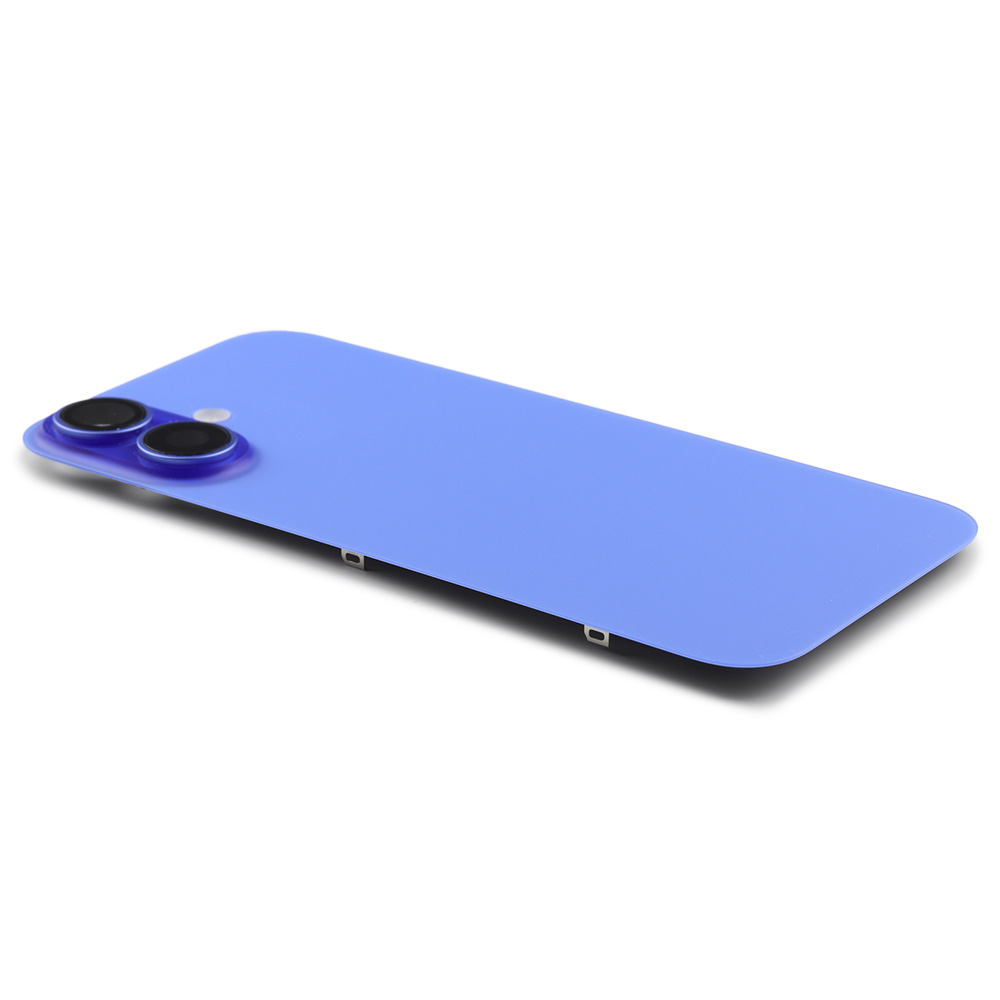 Apple Achterkant incl. cameralens, flitser en draadloos laden voor iPhone 16 Light blue Pulled