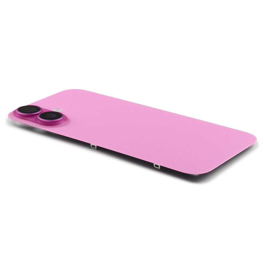 Apple Achterkant incl. cameralens, flitser en draadloos laden voor iPhone 16 Roze Pulled
