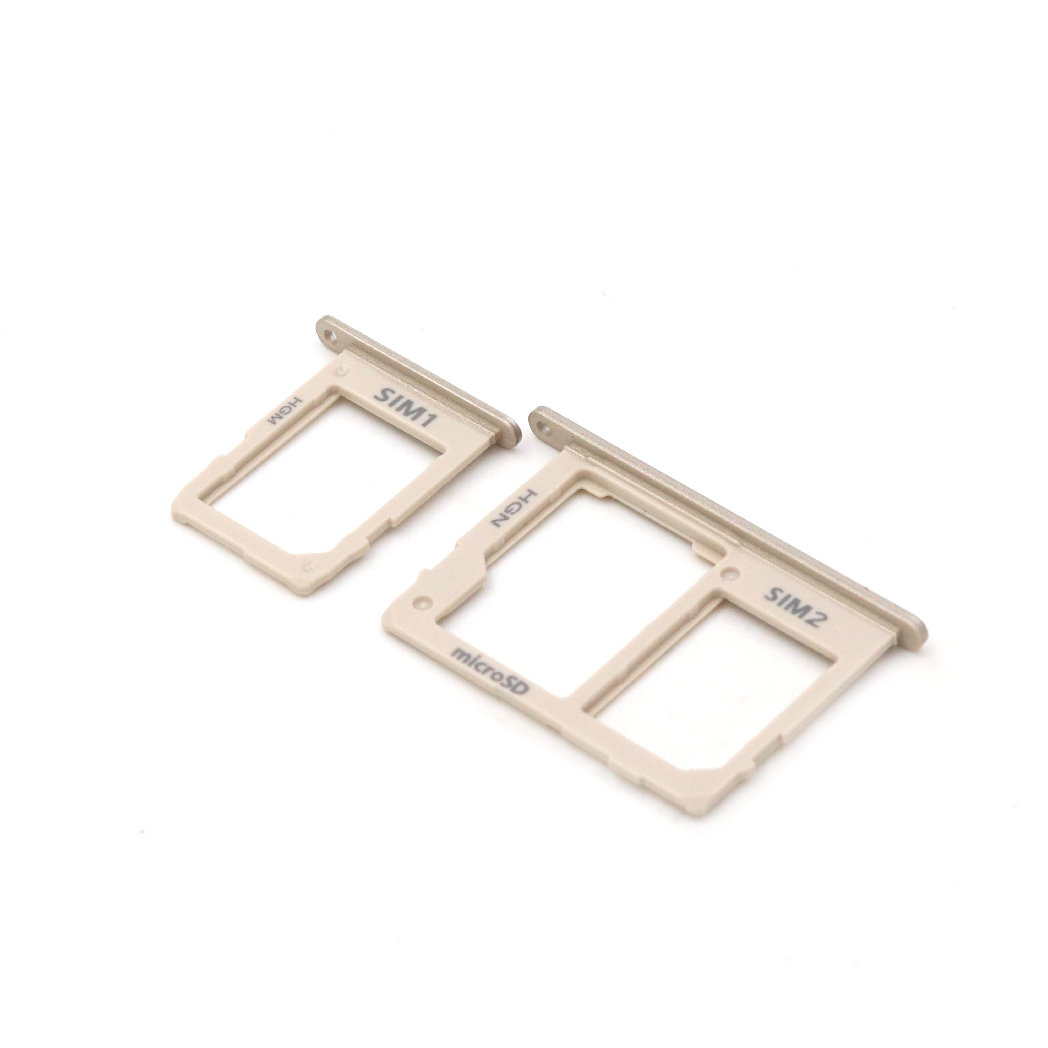 Samsung Sim- en SD-kaarthouder met cover voor Samsung Galaxy A6 Plus 2018 (A605F) Gold OEM-Equivalent