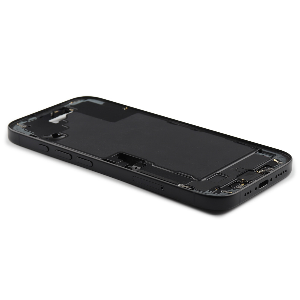 Apple Middenframe met aan/uit- en volumeknop voor iPhone 16 (EU Version) Zwart Pulled