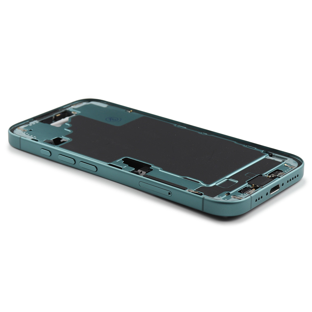 Apple Middenframe met aan/uit- en volumeknop voor iPhone 16 (EU Version) Groen Pulled