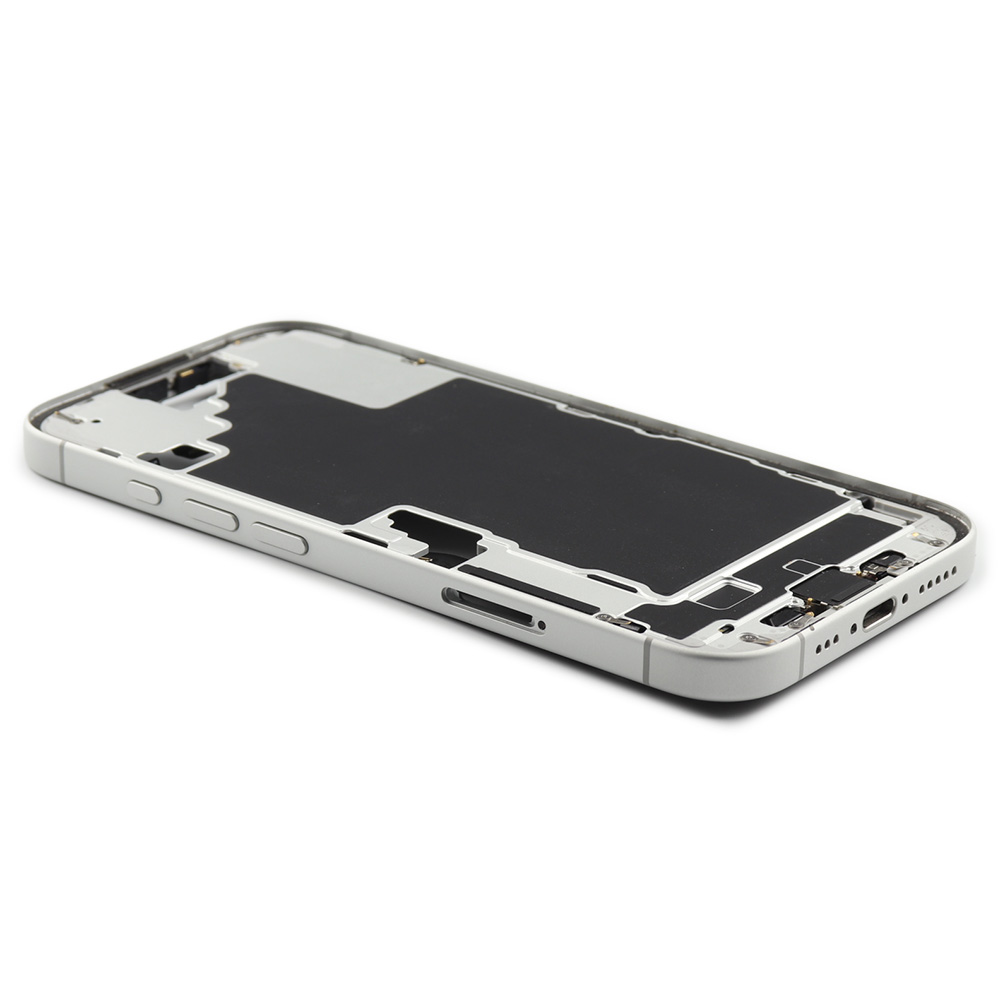 Apple Middenframe met aan/uit- en volumeknop voor iPhone 16 (EU Version) Wit Pulled