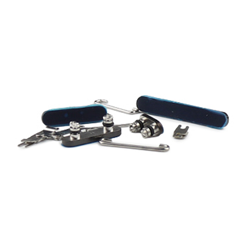 Apple behuizing knop Set (Power, Volume, Switch) voor iPhone 15 Pro/ 15 Pro Max Zwart Titanium OEM-Equivalent