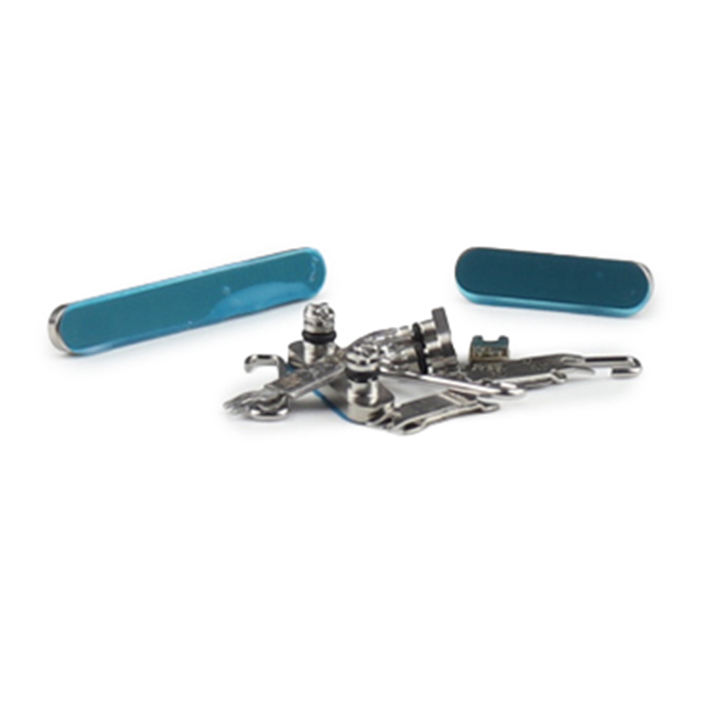 Apple behuizing knop Set (Power, Volume, Switch) voor iPhone 15 Pro/ 15 Pro Max Naturel Titanium Titanium OEM-Equivalent