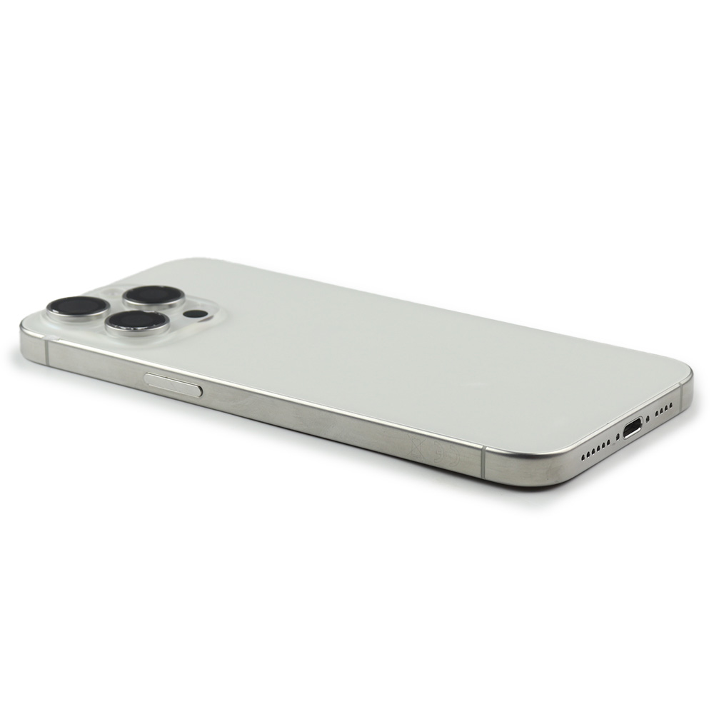 Apple Achterbehuizing met kleine onderdelen voor iPhone 15 Pro Max (EU Version) Wit Titanium Pulled