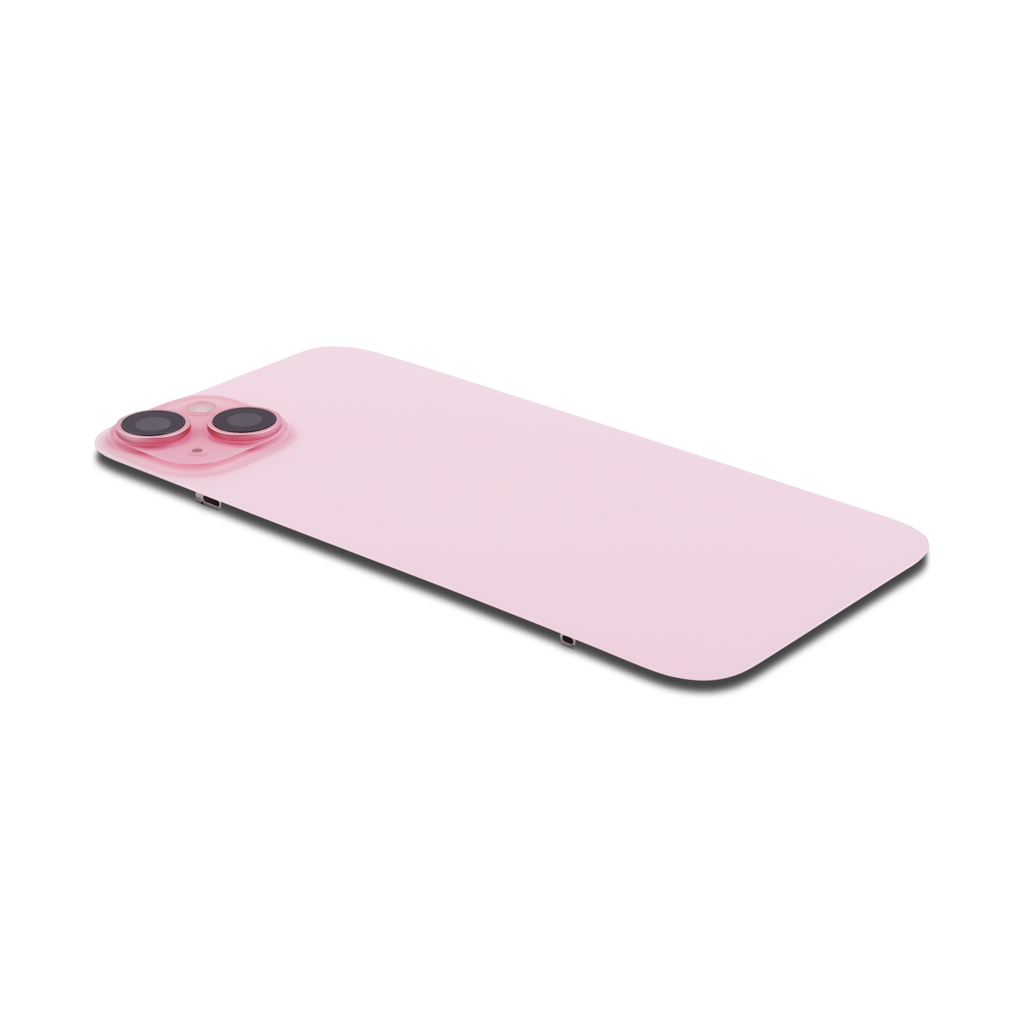 Apple Achterkant incl. cameralens, flitser en draadloos laden voor iPhone 15 Plus Roze Titanium Pulled B