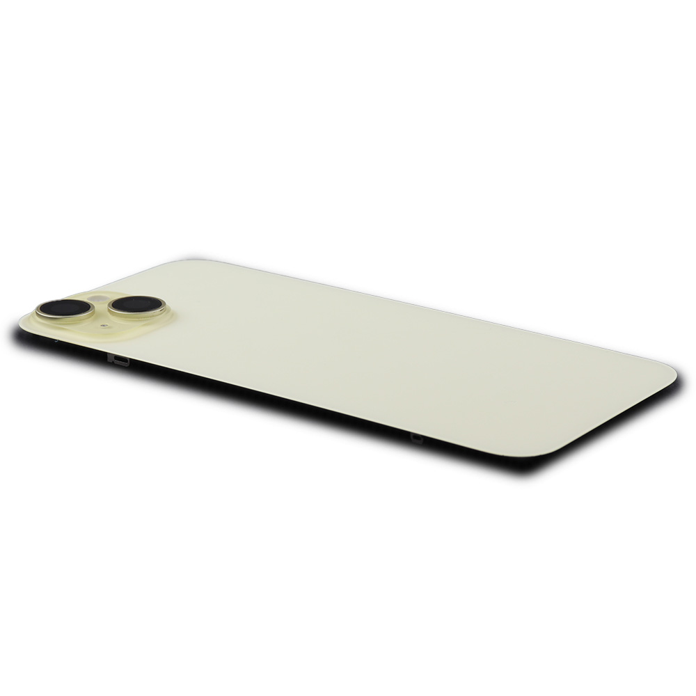 Apple Achterkant incl. cameralens, flitser en draadloos laden voor iPhone 15 Plus (EU Version) Geel Titanium Pulled
