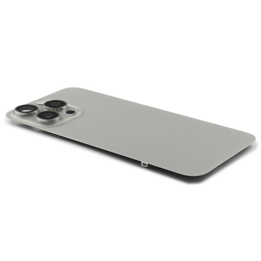 Apple Achterkant incl. cameralens, flitser en draadloos laden voor iPhone 15 Pro Max (EU Version) Naturel Titanium Titanium Pulled