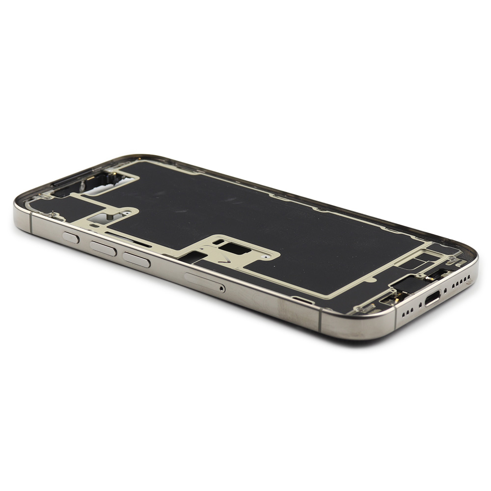 Apple Middenframe met aan/uit- en volumeknop voor iPhone 16 Pro (EU Version) Naturel Titanium Titanium Pulled