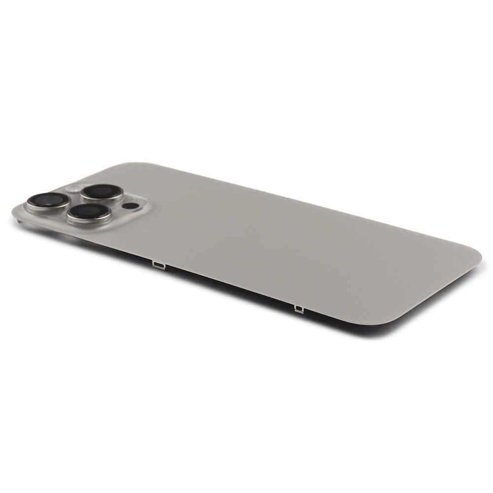 Apple Achterkant incl. cameralens, flitser en draadloos laden voor iPhone 16 Pro Max Naturel Titanium Titanium Pulled