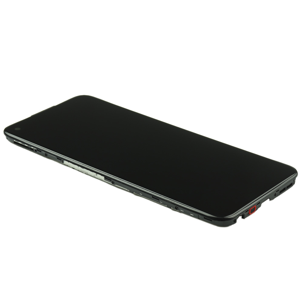 Oppo Scherm met frame voor Oppo A76 5G Zwart OEM-Equivalent
