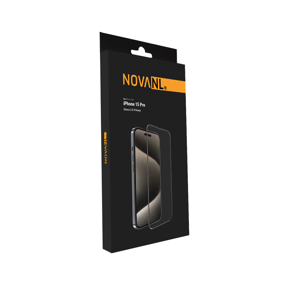 NOVANL GlassProtector Pro Privacy (Edge to Edge) voor iPhone 15 Pro