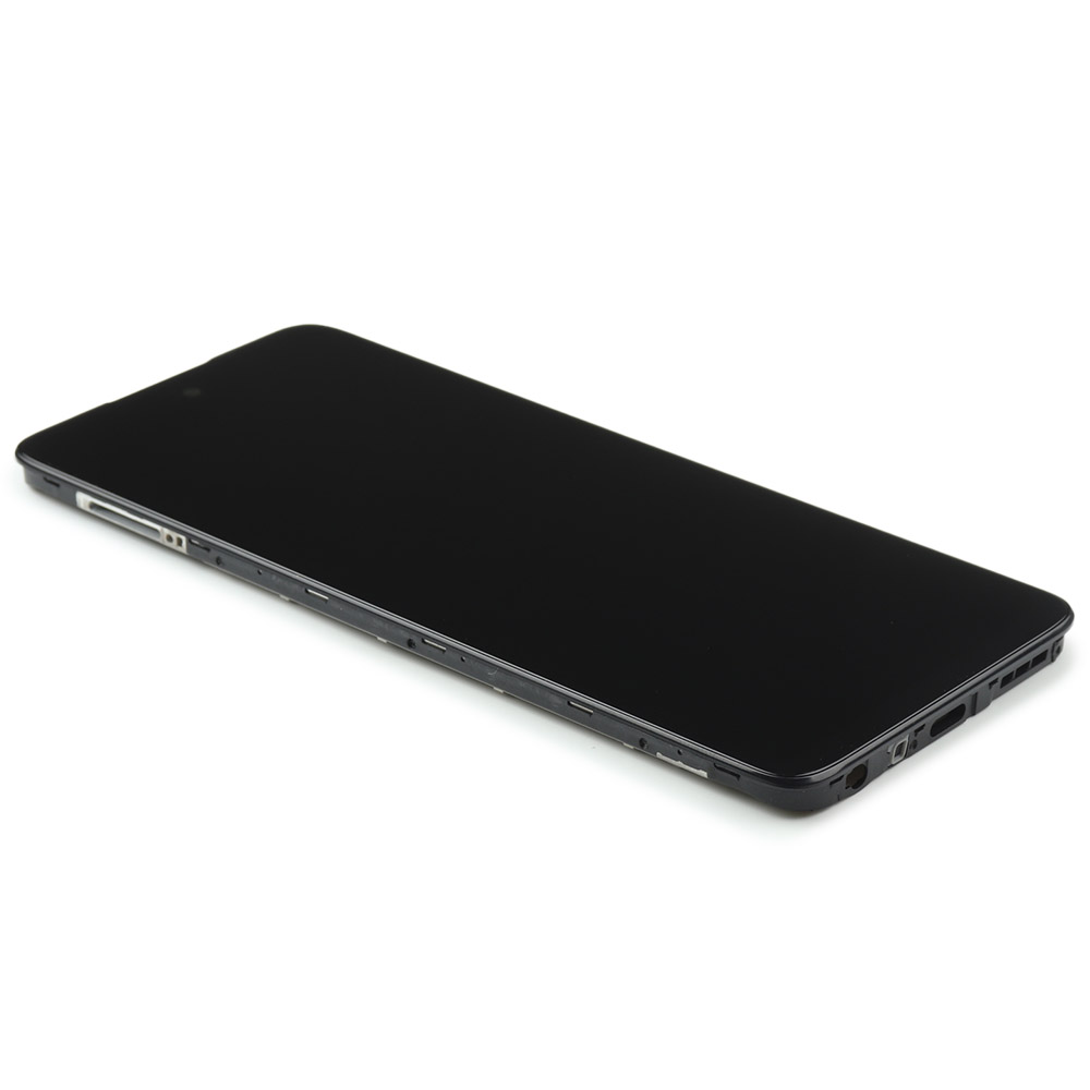 Motorola Scherm met frame voor Motorola Moto G62 Zwart Service Pack