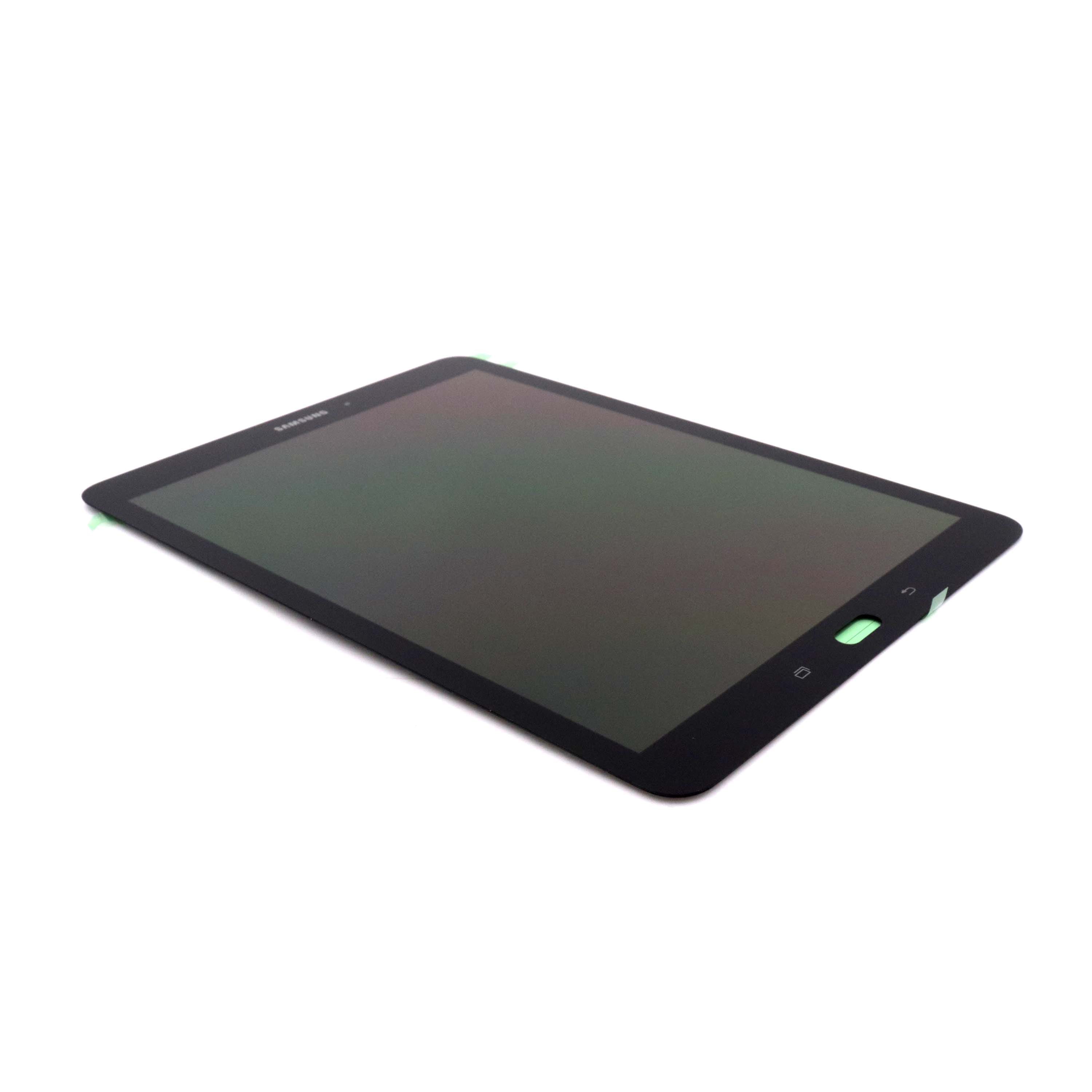 Samsung Scherm (met Adhesive) voor Samsung Galaxy Tab S3 9.7 SM-T820 Zwart Service Pack