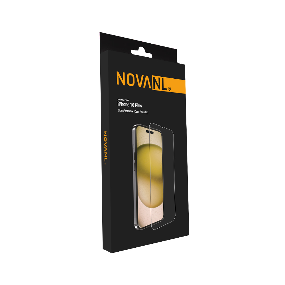 NOVANL GlassProtector (Case Friendly) voor iPhone 16 Plus