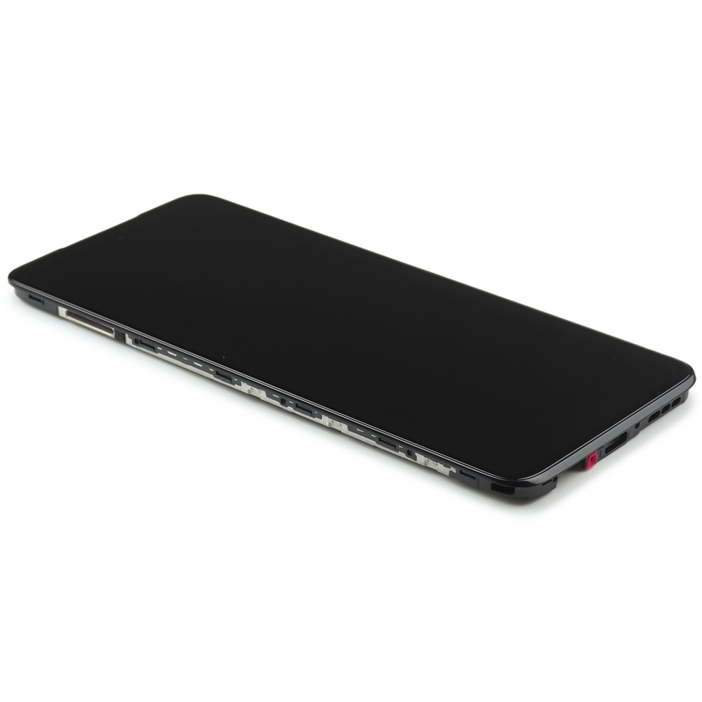 Motorola Scherm met frame voor Motorola Moto G52 Zwart Service Pack
