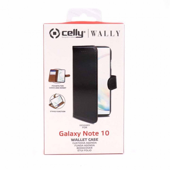Celly Wally Galaxy Note10 Bookcase für Samsung Galaxy Note 10 Schwarz