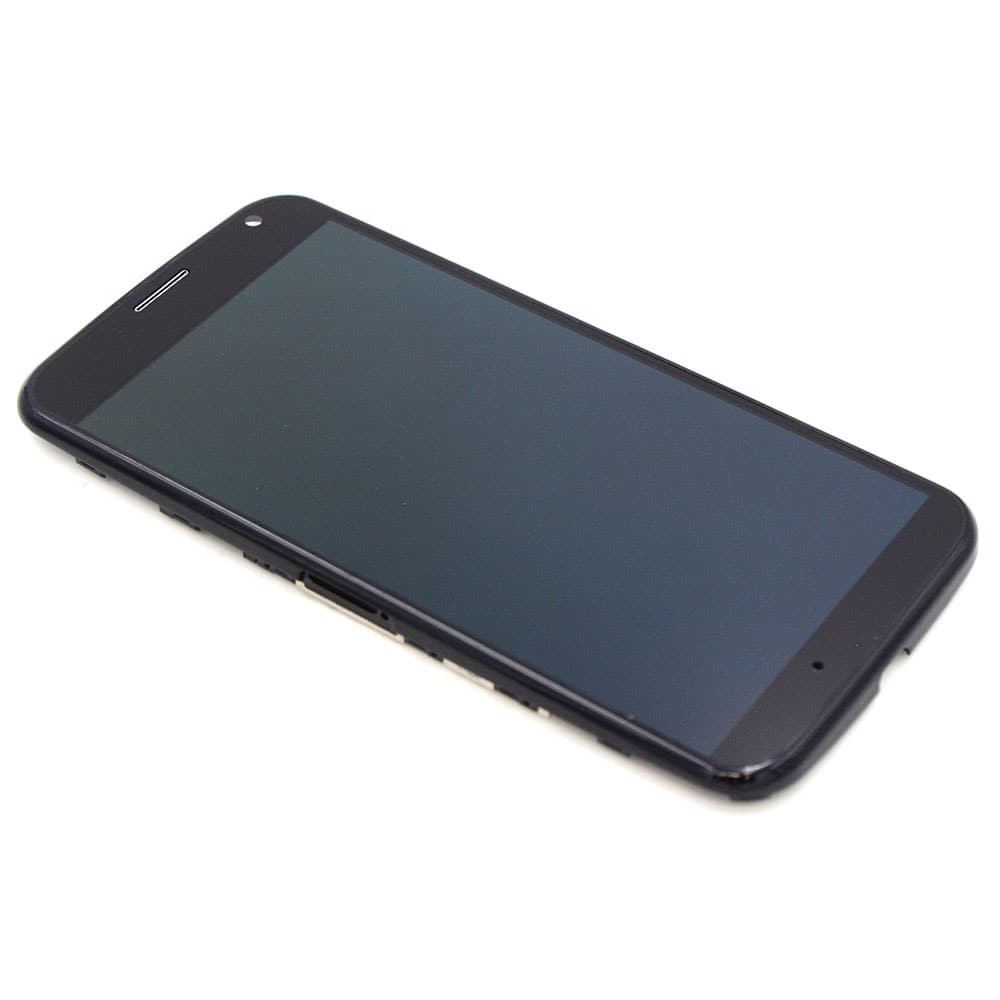 Motorola Scherm met frame voor Motorola Moto X (XT1052) Zwart OEM-Equivalent