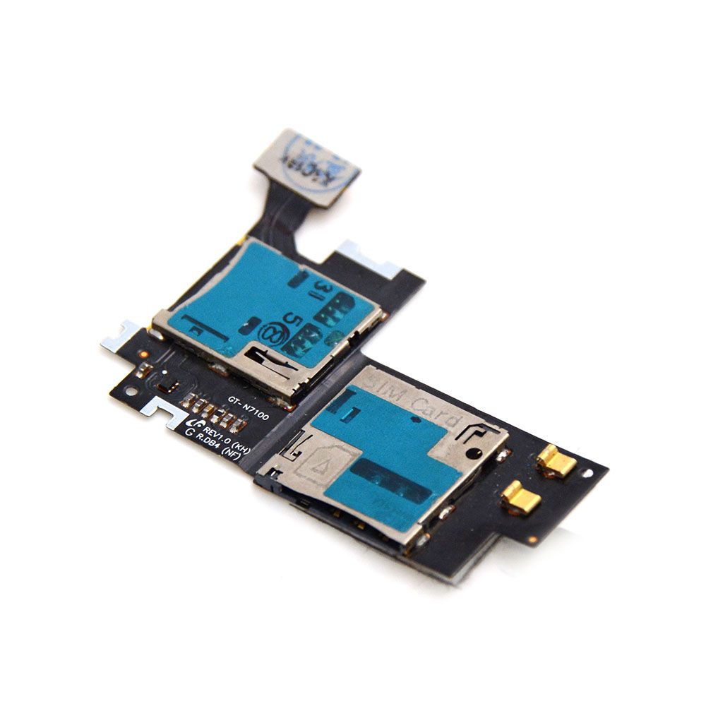 Samsung Sim and SD Card Reader voor Samsung Galaxy Note 2 (N7100) OEM-Equivalent