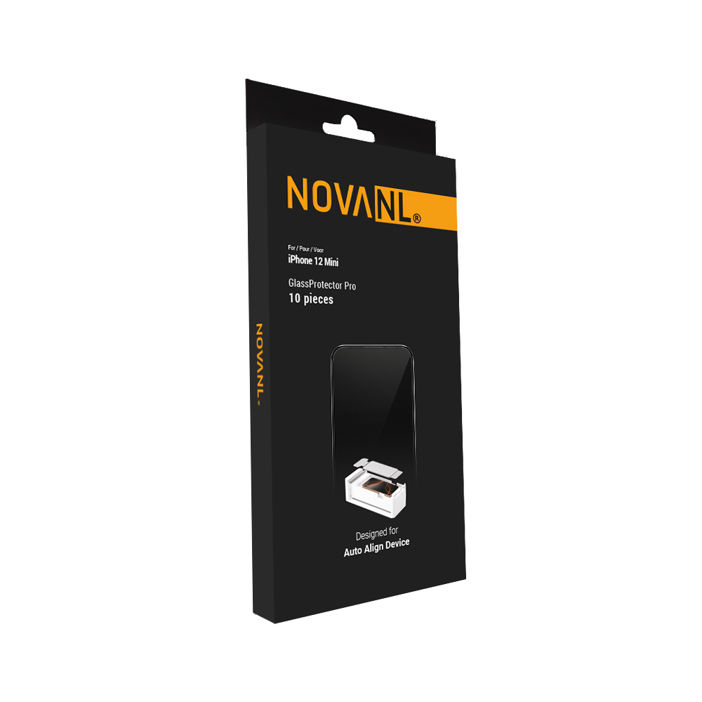 NOVANL GlassProtector Pro (Edge to Edge) (10 Pack) voor iPhone 12 Mini