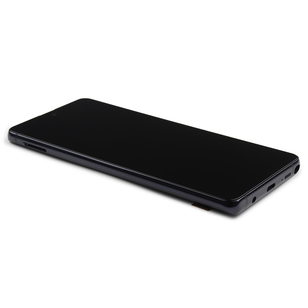 Samsung Scherm met frame voor Samsung Galaxy Note 10 Lite (N770F) Zwart In-Cell