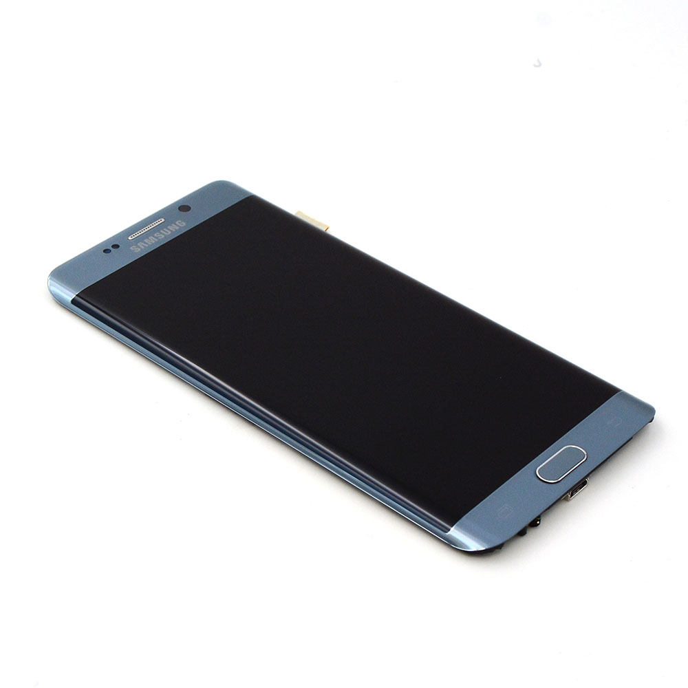 Pantalla con marco para Samsung Galaxy S6 Edge Plus Plata Service Pack