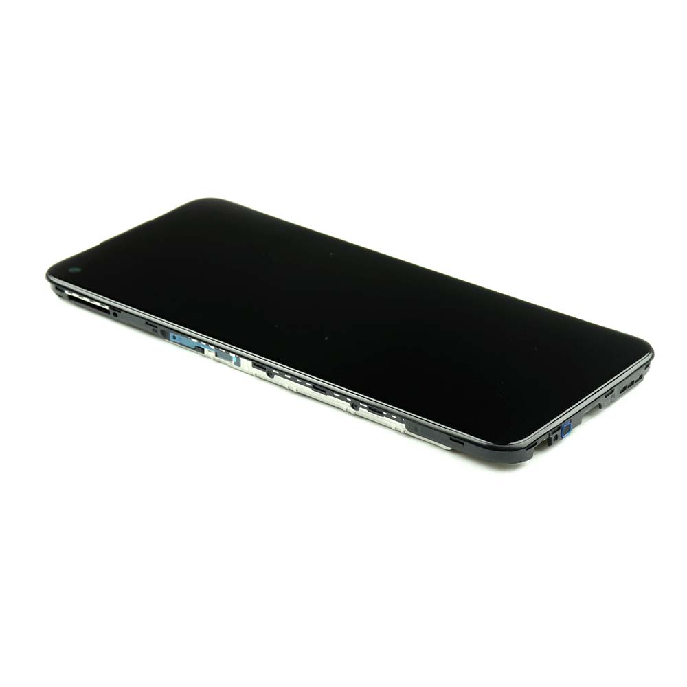 Oppo Scherm met frame voor Oppo A74 5G Zwart OEM-Equivalent