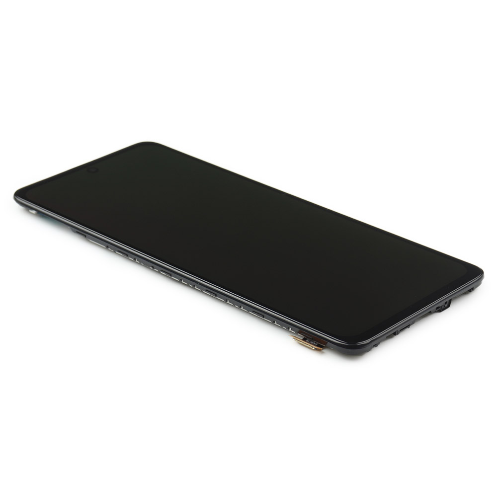 Samsung Scherm met frame Zwart voor Samsung Galaxy A51 (A515F) Oled Soft
