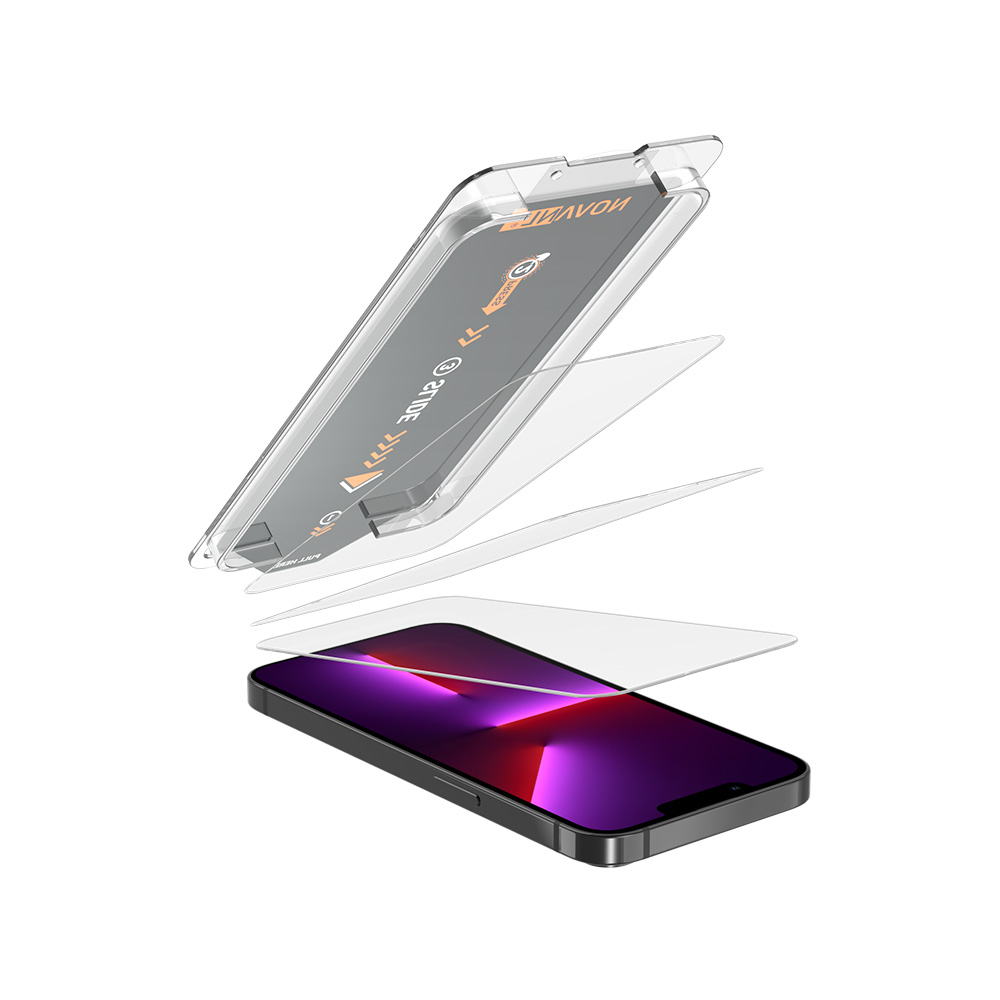 NOVANL 3 in 1 GlassProtector (incl. Applicator) voor iPhone 13 Pro