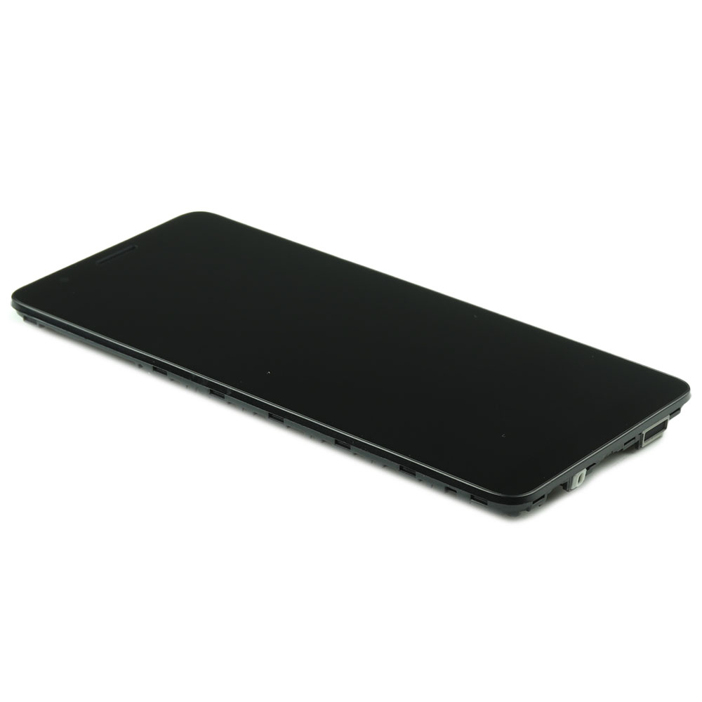 Samsung Scherm met frame voor Samsung Galaxy A01 Core Zwart Service Pack