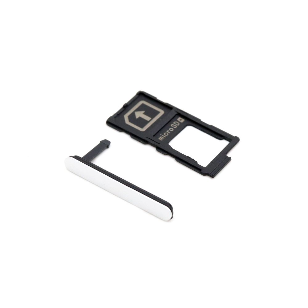 Sony Sim- en SD-kaarthouder met cover voor Sony Xperia Z5 Wit OEM-Equivalent