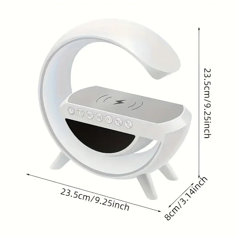 3-in-1 LED Night light – Wireless Charging, Bluetooth Speaker & Clock