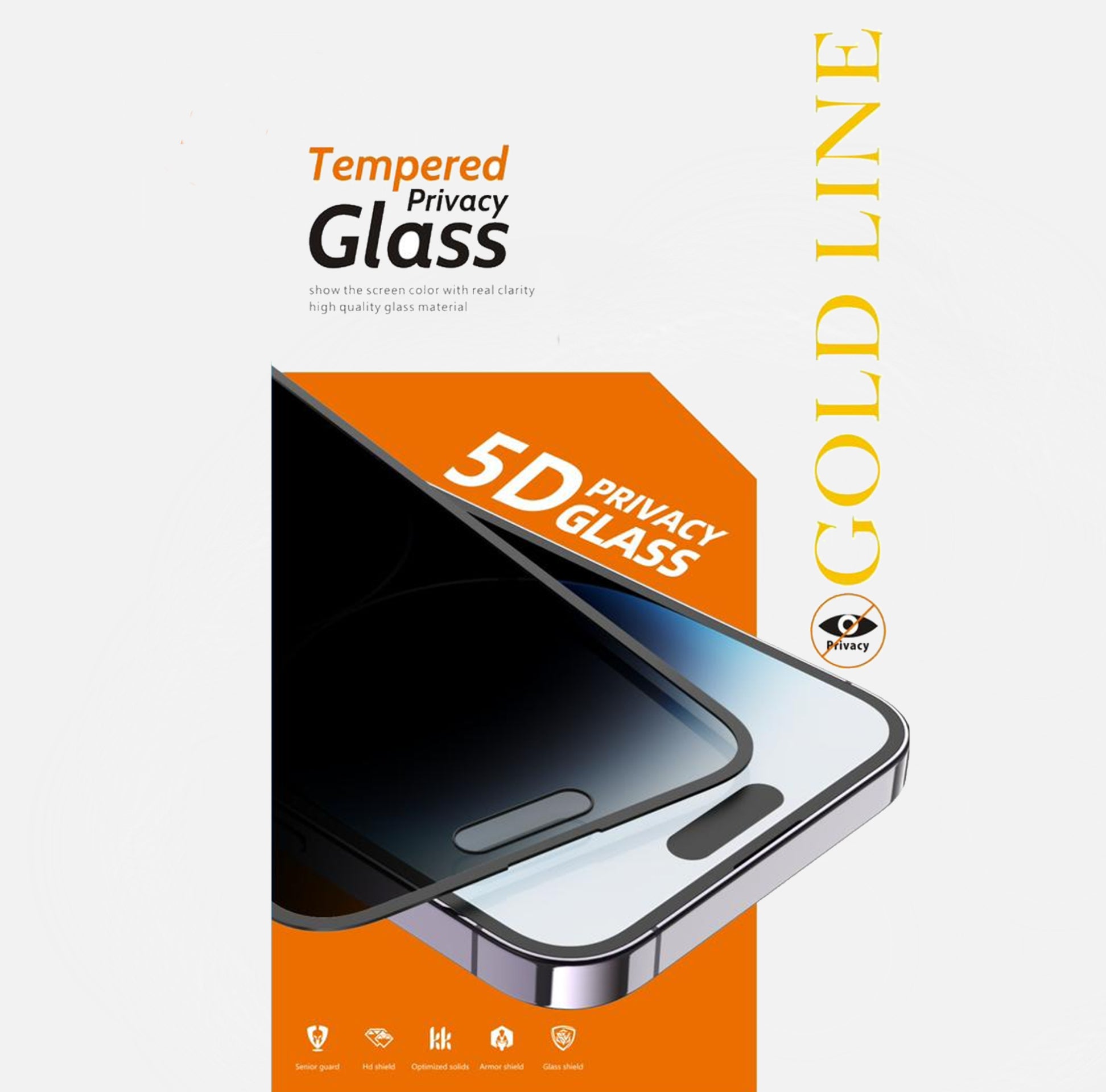 iPhone Privacy Screenprotector van Gehard Glas