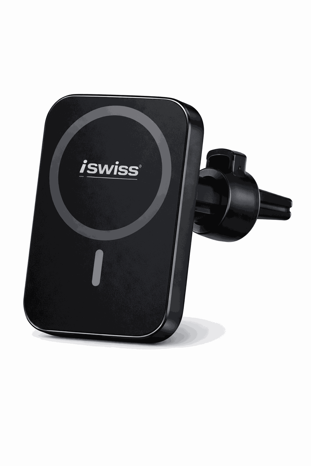 iSwiss Magnetische Draadloze Autolader – 15W Snelladen | Zwart | MagSafe-Compatibel