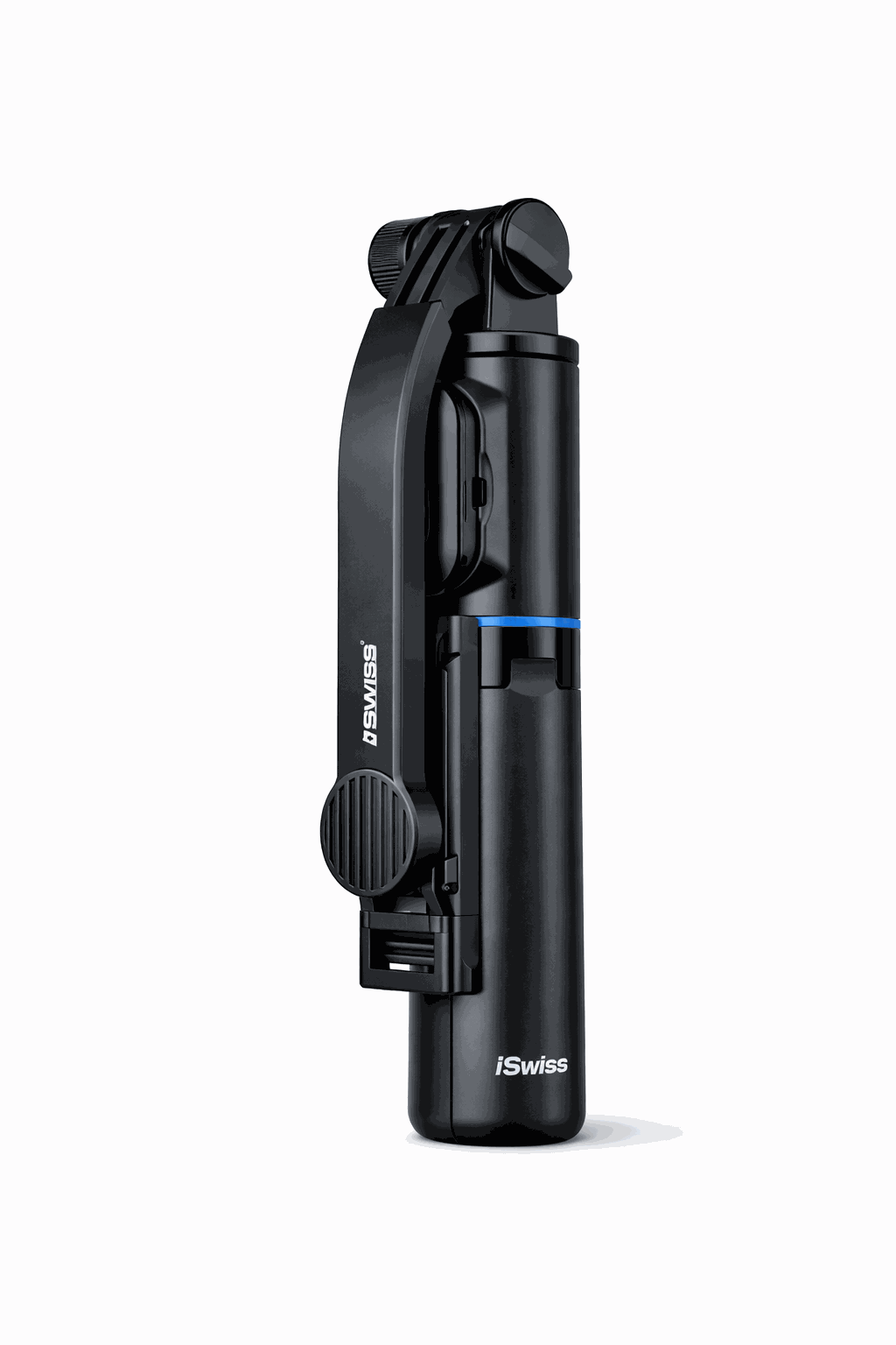 iSwiss Compact Selfie Tripod & Selfie Stick – With Bluetooth Remote Control – Black
