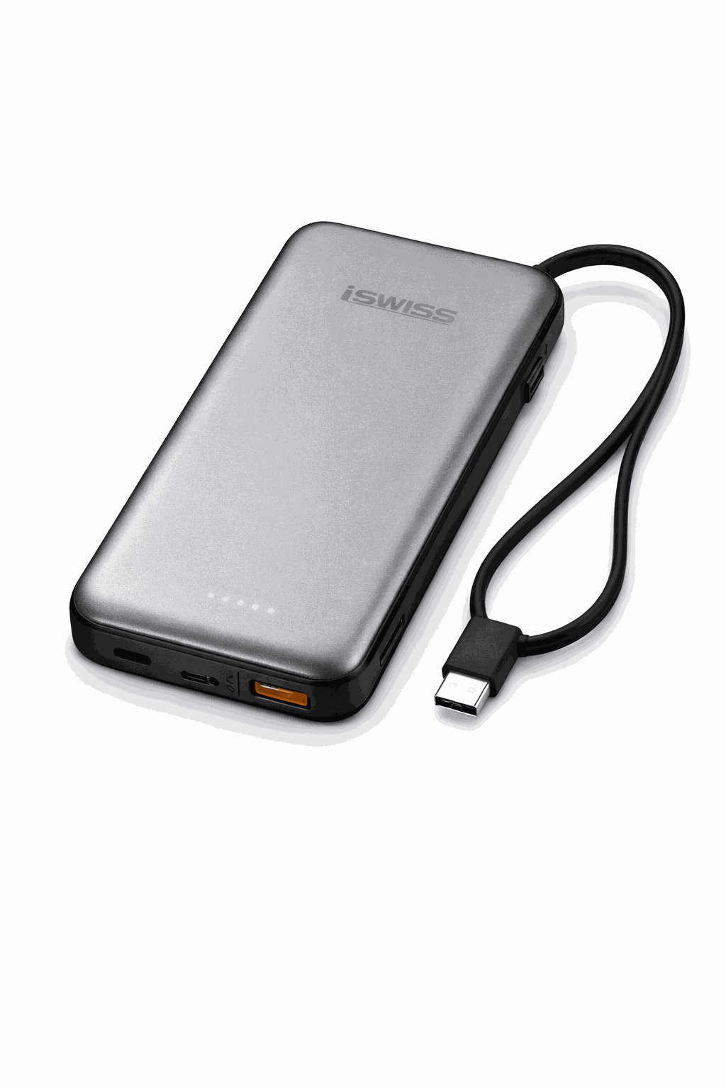 iSWISS Powerbank 10000mAh – USB-C Fast Charging 20W | Compact & Premium Design